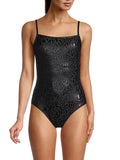 Leopard-Print One-Piece Swimsuit,  Small
