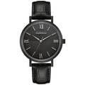 Caravelle by Bulova Men's Black Leather Strap Watch 45A148