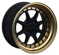 002.5 16x8 4x100/4x114.3 20et Flat Black / Bronze Lip Wheel