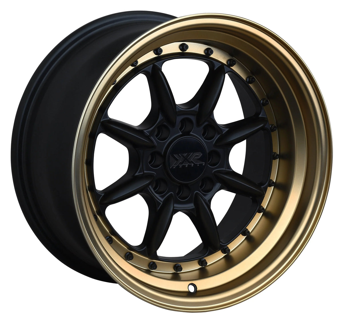 002.5 16x8 4x100/4x114.3 20et Flat Black / Bronze Lip Wheel