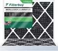 Filterbuy 20x24x1  8 Odor Eliminator Pleated   Furnace Air Filters with Activated Carbon (4-Pack)