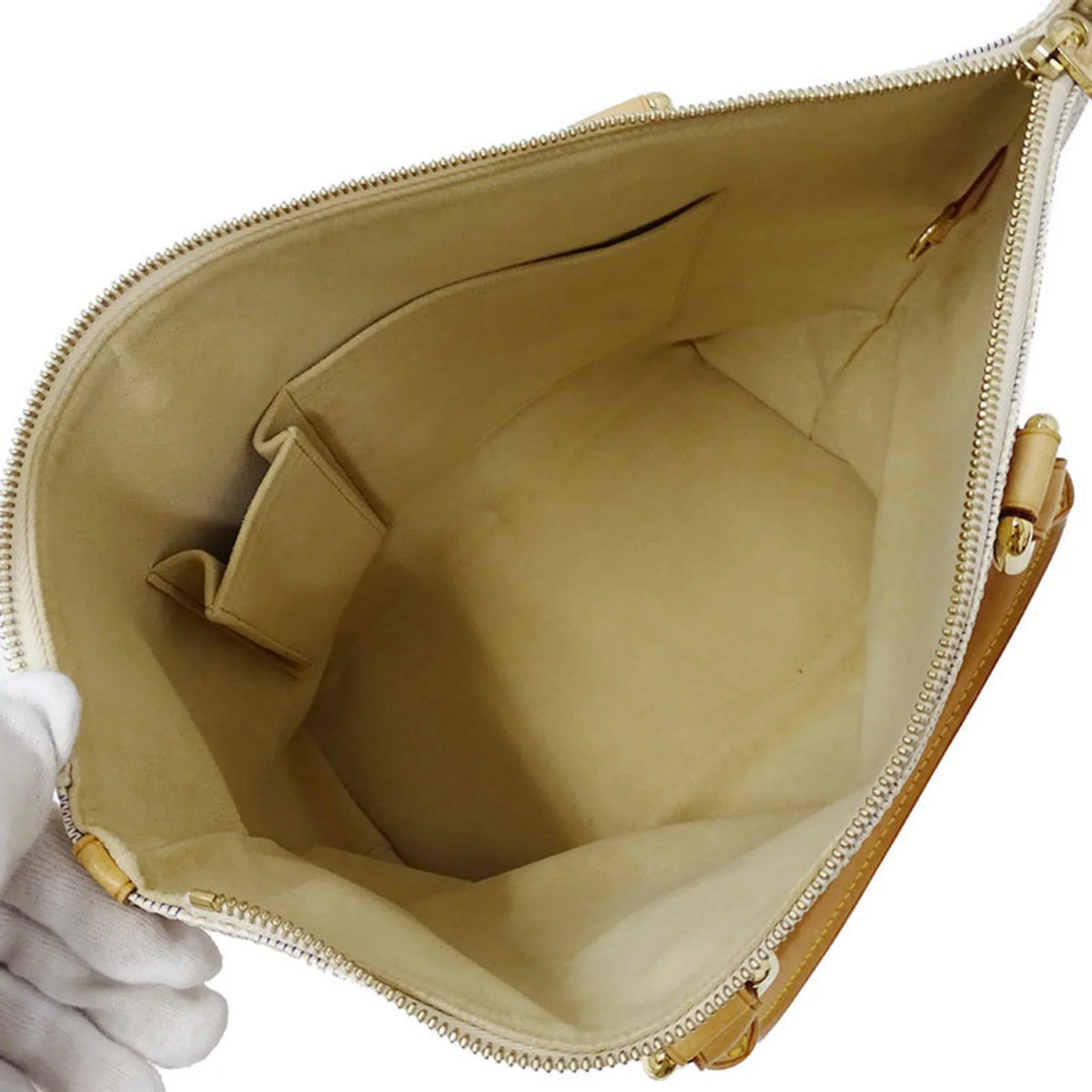 Authenticated Used Louis Vuitton   Bag Damier Azul Ladies Tote Handbag Saleya   White Gray