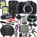 Canon   Mirrorless Digital Camera with  24-105mm Lens Kit + Mount Adapter + Video Accessory Bundle with Rode Video Go Mic, 64GB Memory,  Light & More