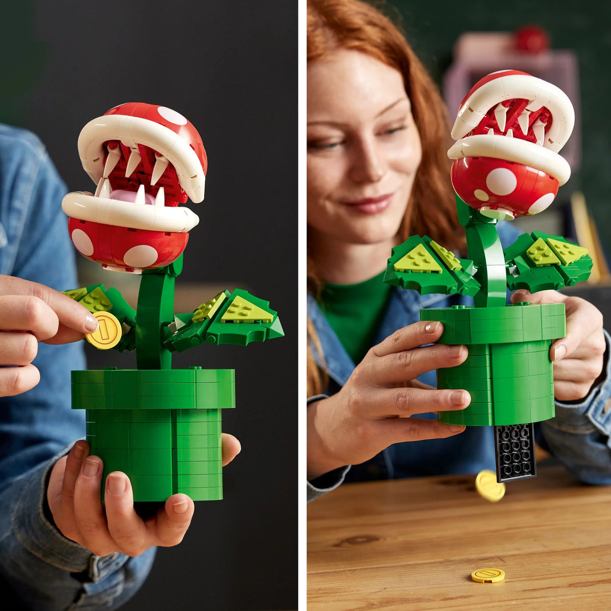Super Mario Piranha Plant 71426, Build and Display Super Mario Brothers Toy for Adults and Teens, Authentically Detailed Posable Figure, Holiday or Birthday Gift for Gamers and Super Mario Fans