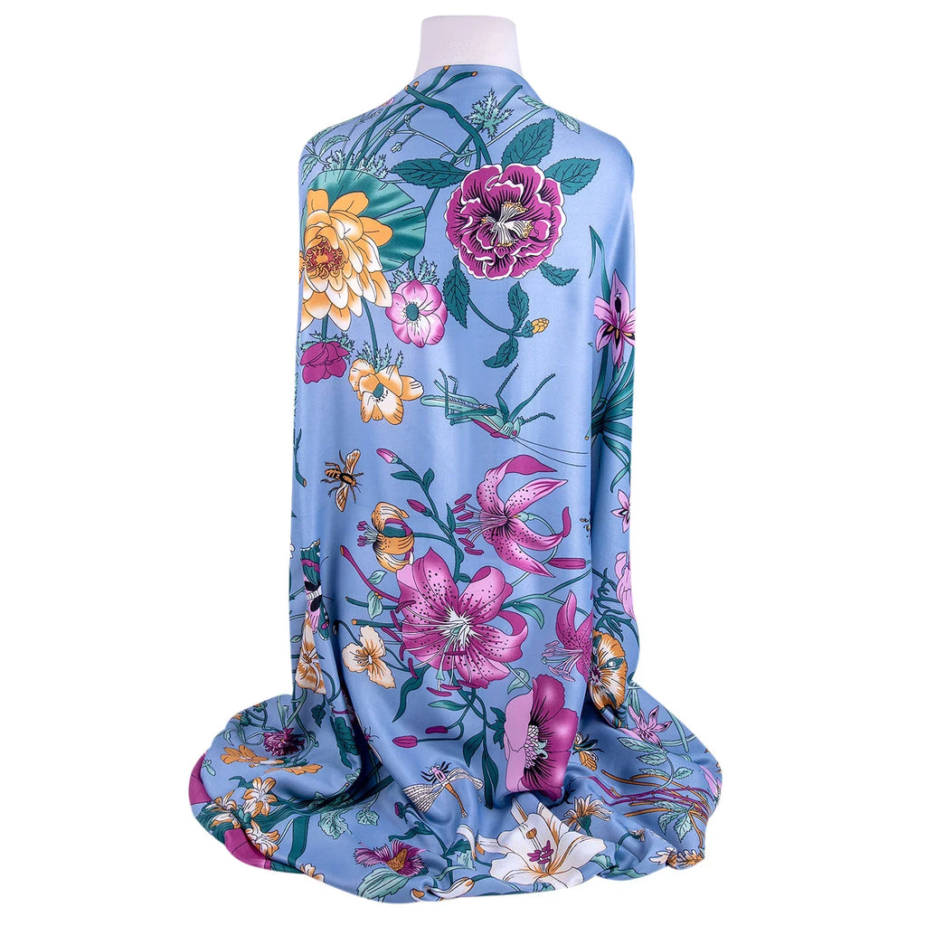 Evening Shawl and Wrap for Women Botany Lilac Silk Shawl 51x51'' (130 * 130 cm) Travel Scarf Tops Fashion Shawl for Wedding
