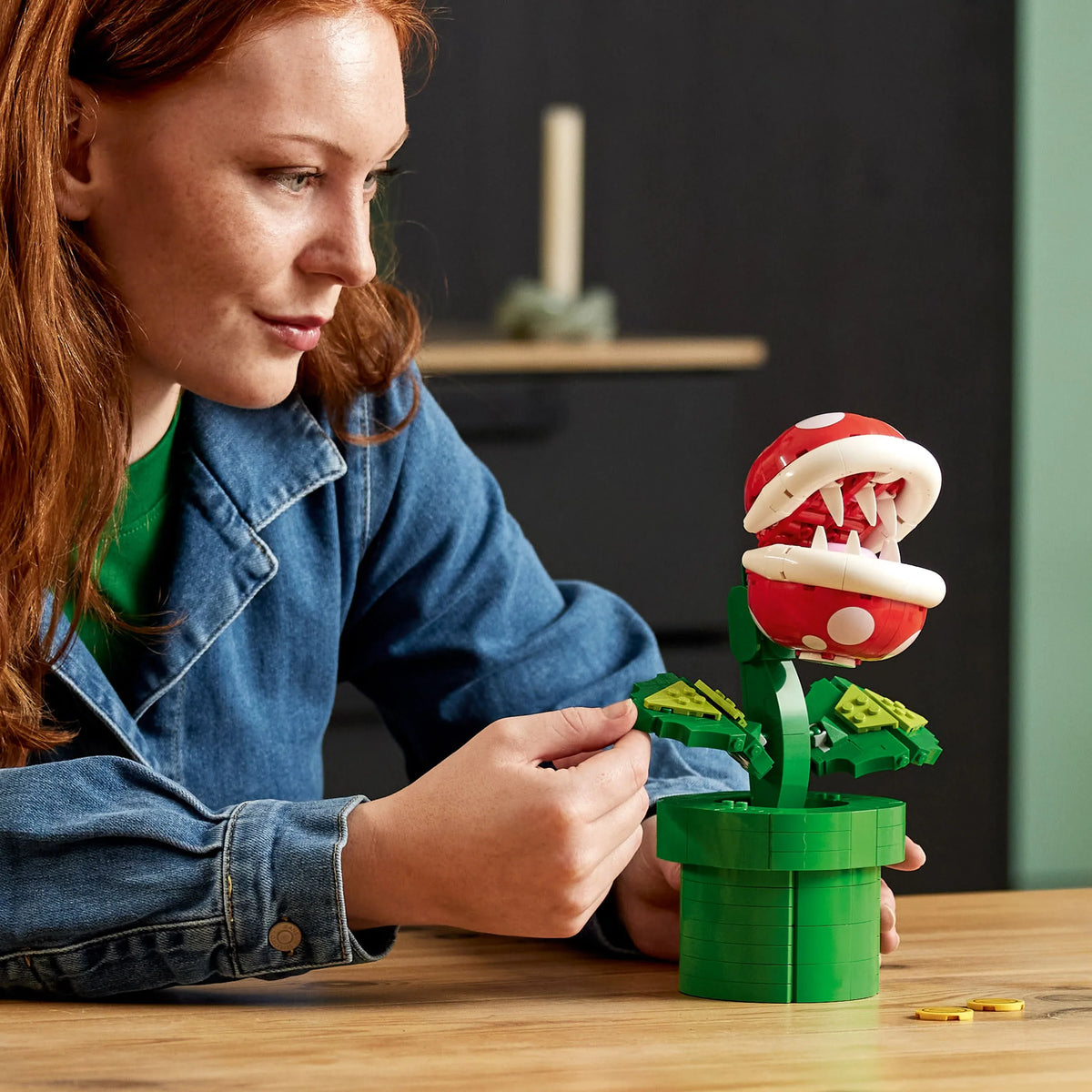 Super Mario Piranha Plant 71426, Build and Display Super Mario Brothers Toy for Adults and Teens, Authentically Detailed Posable Figure, Holiday or Birthday Gift for Gamers and Super Mario Fans