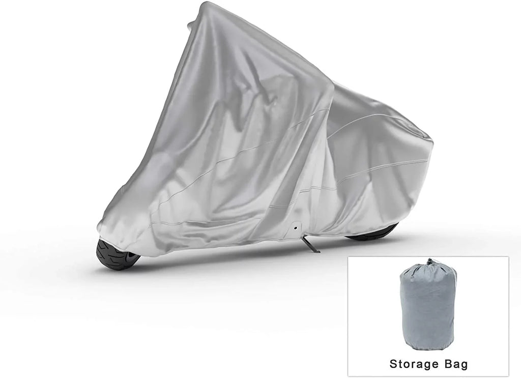 Weatherproof Motorcycle Cover Compatible With 2017 Moto Guzzi  Ii Stone Abs Grigio Intenso - Outdoor & Indoor - Protect From Rain Water, Snow, Sun - Securing Straps - Durable Material - Storage Bag