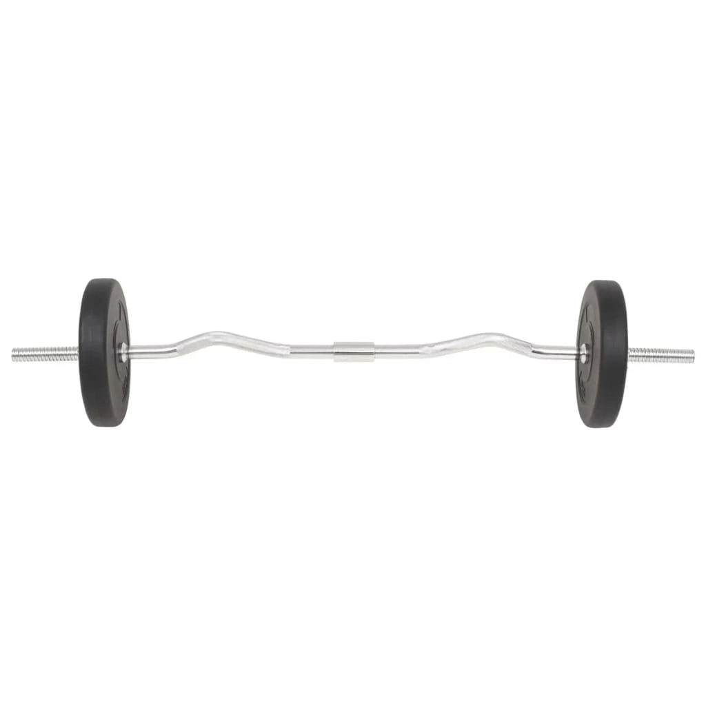 moobody Barbell and Dumbbell Set Weight Plates with Bars 66.1 lb for Strength Training, Weightlifting, Bodybuilding, Fitness, Home Gym