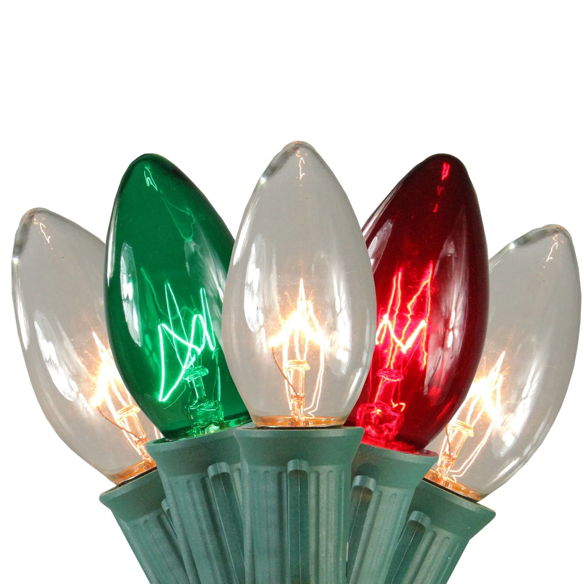 Northlight Set of 15 Lighted Red, Clear and Green  Christmas Pathway Marker Decor