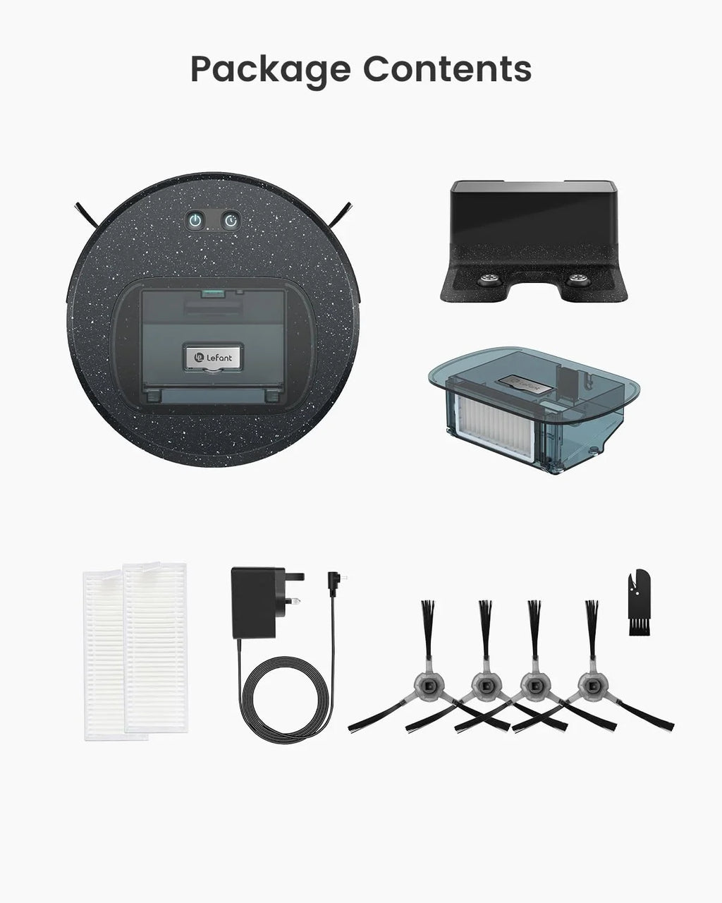 Lefant  Robot Vacuum Cleaner, 600ml Visual Dust Box, Wi-Fi/App/Alexa Control, 5000Pa Strong Suction, Ultra Thin Home Robotic Vacuums for Pet Hair, Hard Floors and Carpet