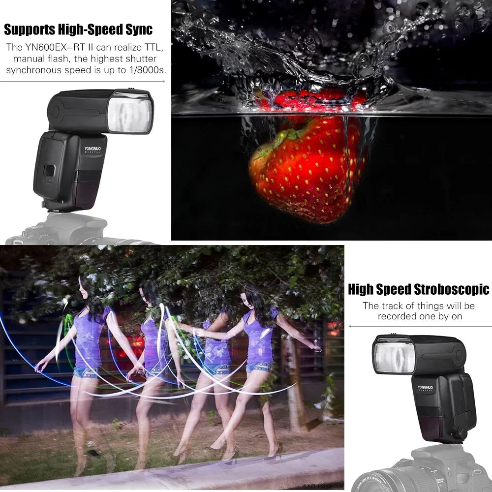 '-  Professional Creative  Master Flash Speedlite 2.4G Wireless 1/8000s   Support Auto/ Manual Zooming for Canon Camera as 600EX-