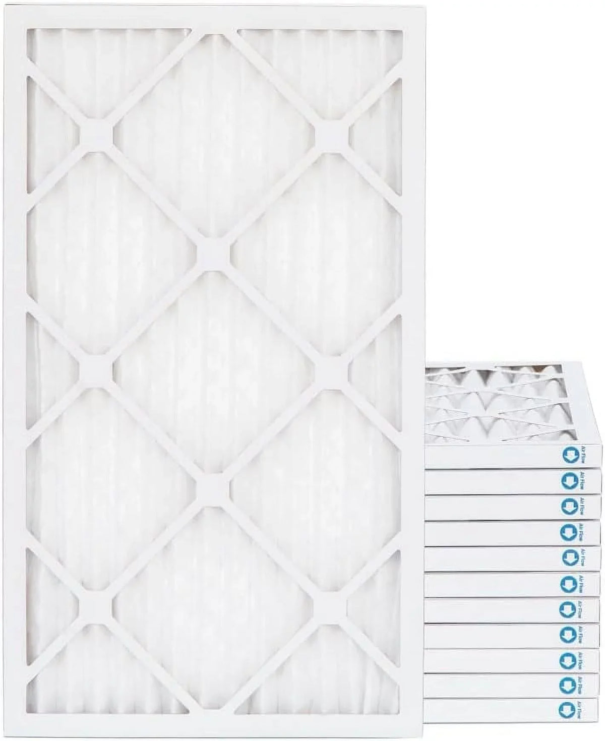 16X25x1  8 Pleated  Furne 1" Inch Air Filters By Pamlico. Case Of 12. Ext Size: 15-1/2  24-1/2  3/4