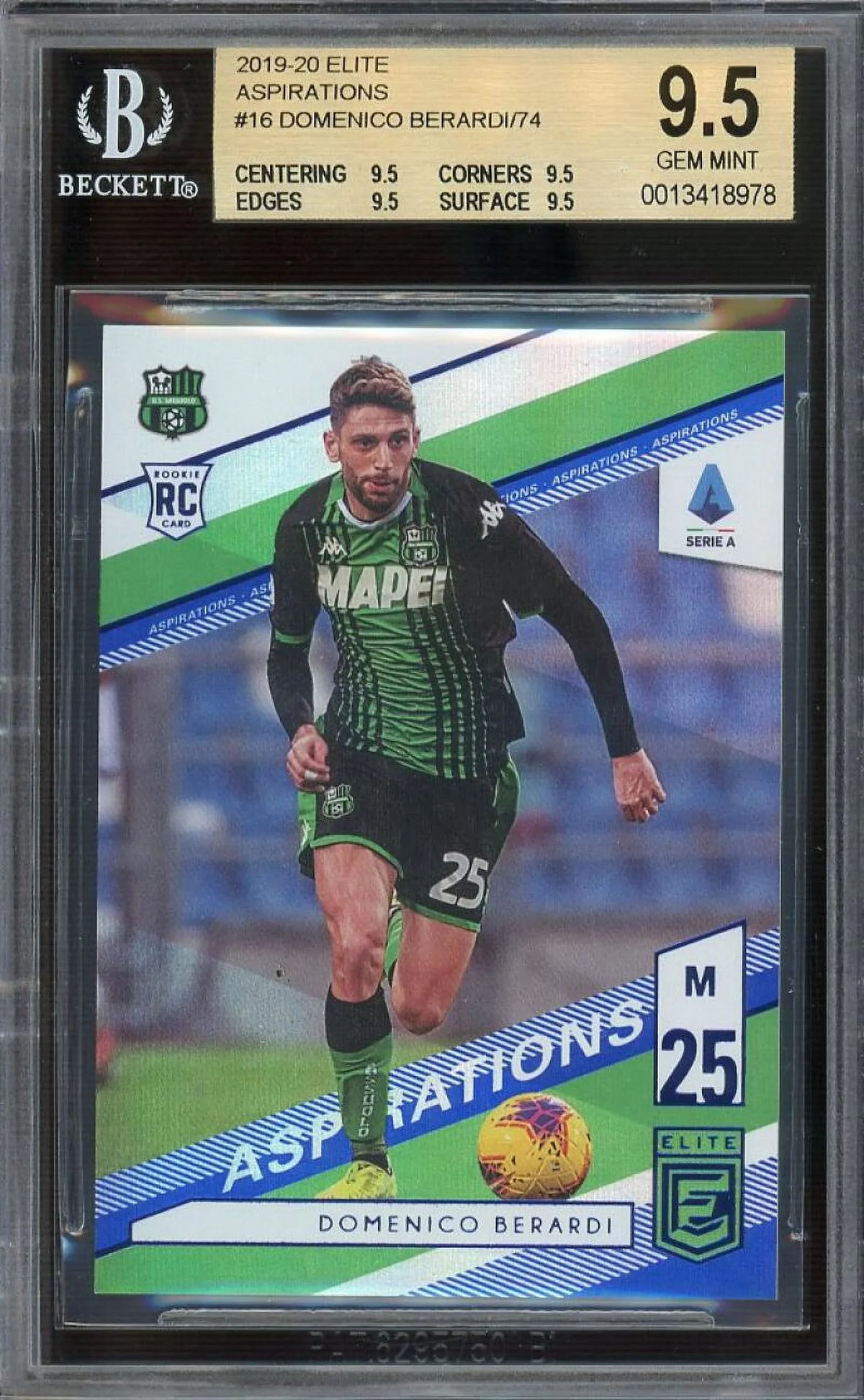 Domenico Berardi  2019-20 Panini Chronicles Elite Aspirations 03/74  #  9.5