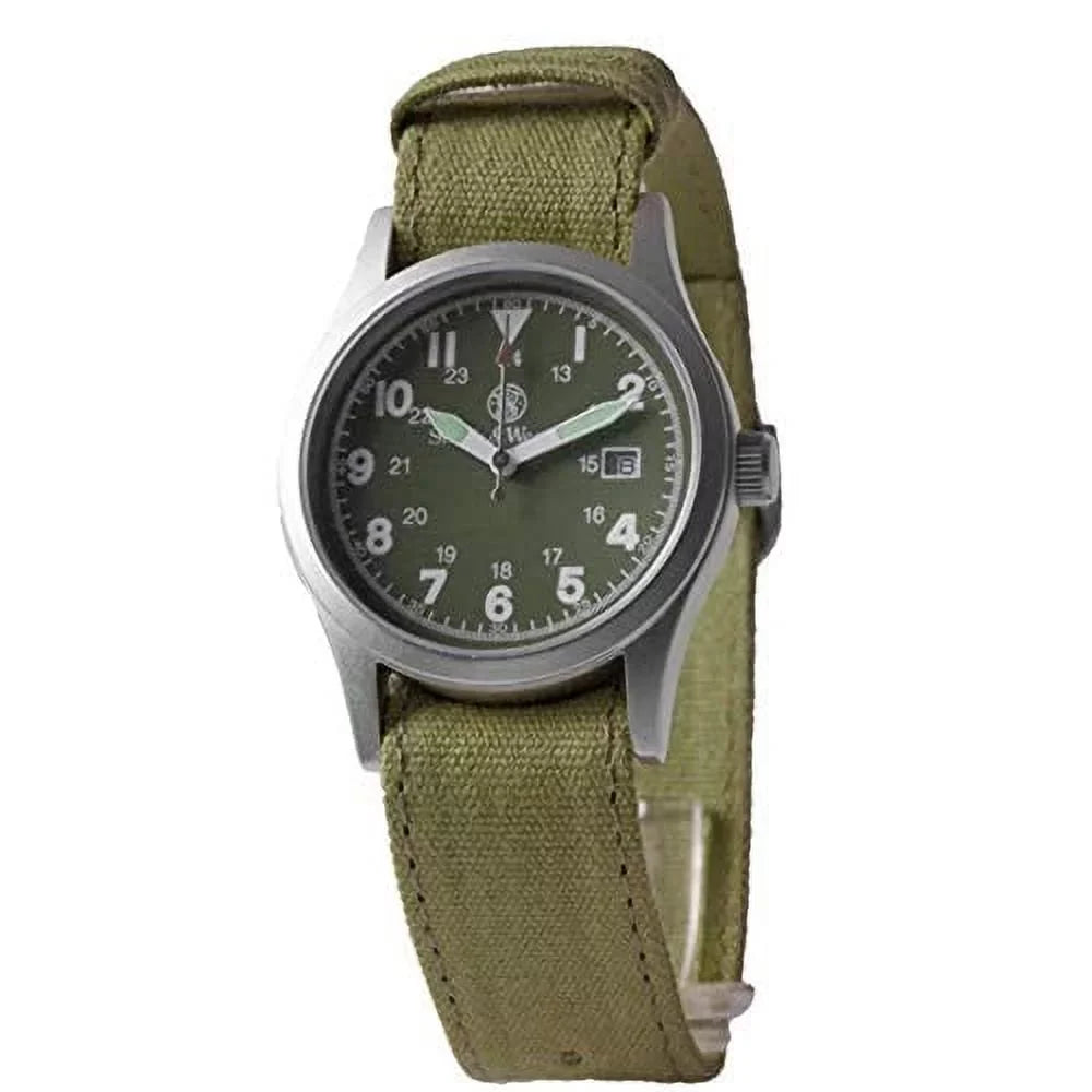 Smith and Wesson Military Multi Canvas Strap Watch Olive Drab - -1464-