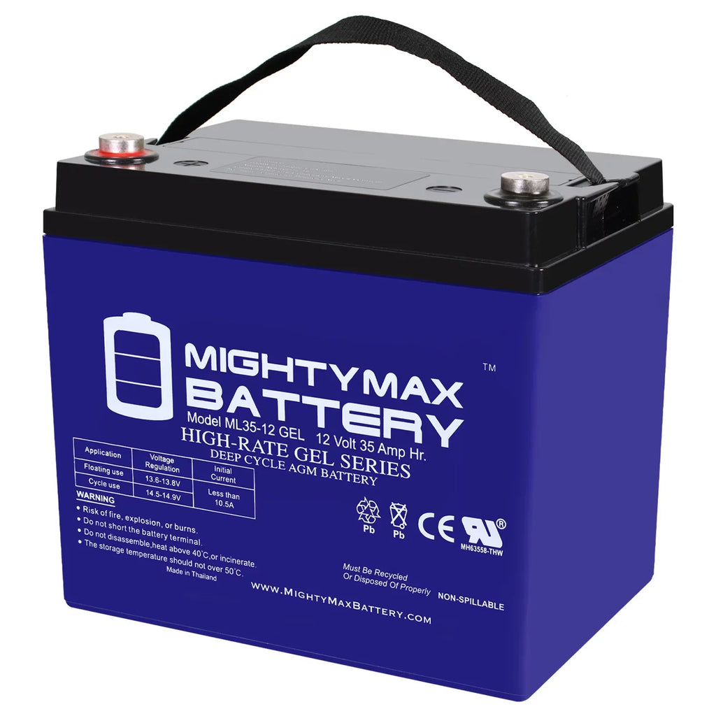 12V 35AH  Battery Replacement for Pontoon Trolling Motor