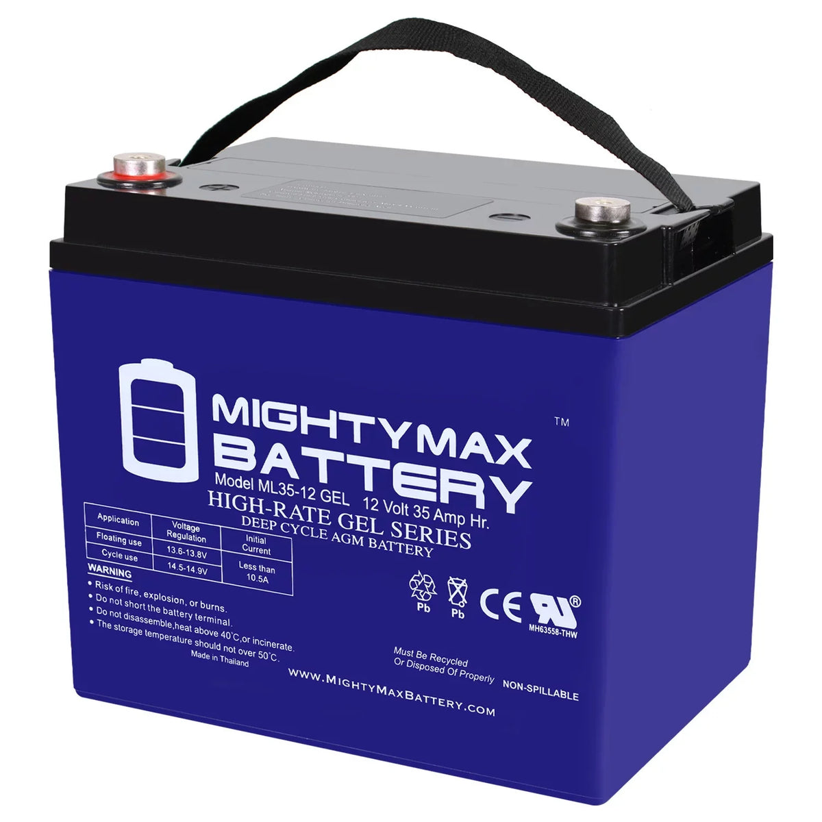 12V 35AH  Battery Replacement for Pontoon Trolling Motor