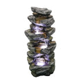 Fithood 40inches High Stacked Simulated Rock Water Fountain with  Lights