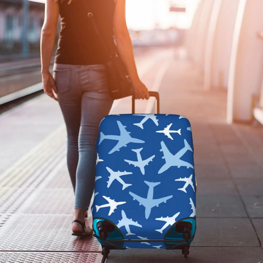 Lukts Airplanes In The Sky Elastic Travel Luggage Cover Suitcase Protector Bag,Anti-Scratch,Dust-Proof Washable Suitcase Sleeve For Kid Adult, (For 18-32 Inch Luggage)