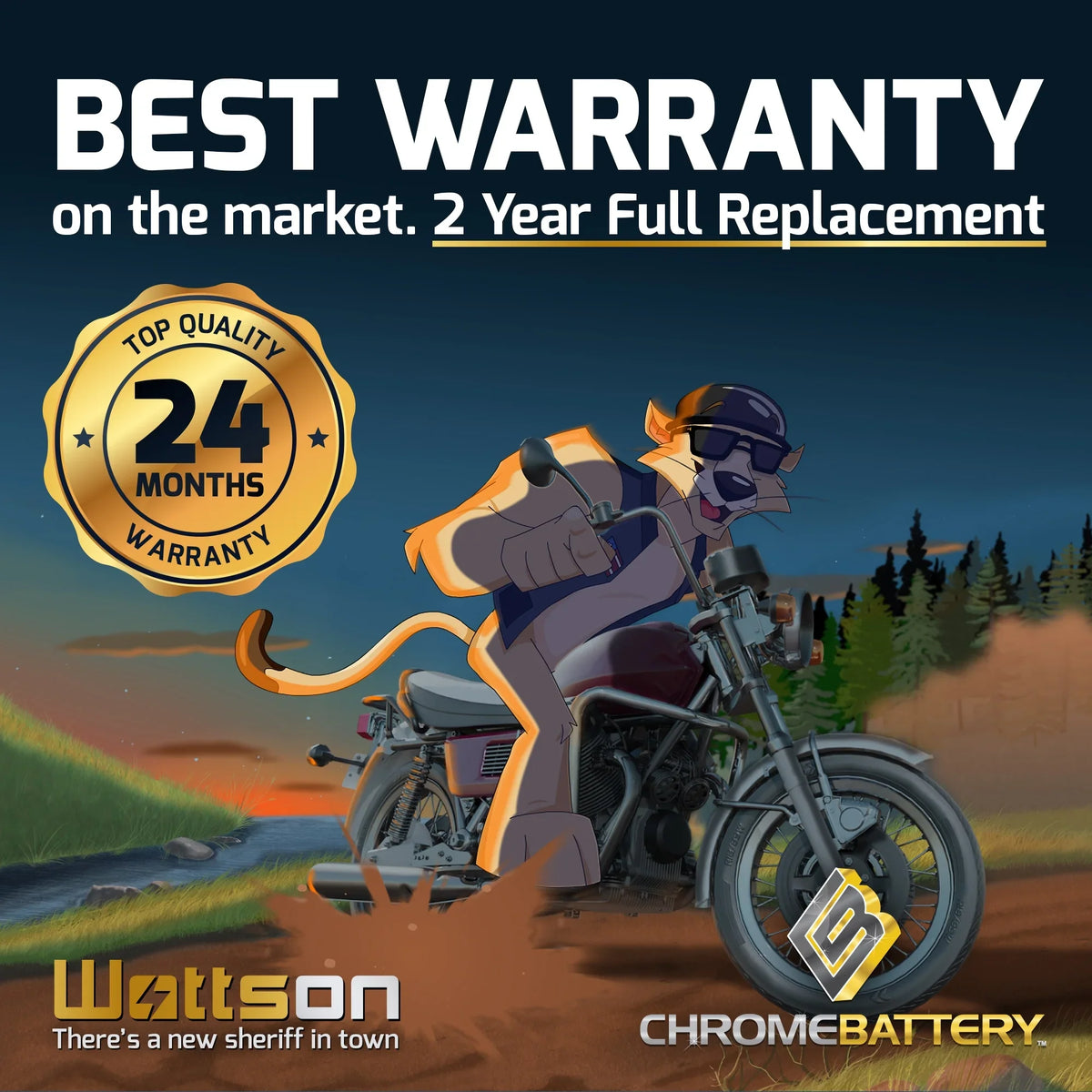 Chrome Battery - (14AHL- 12 Volt,12 Ah, 210 ) Snowmobile Battery for Arctic Cat Cougar 1993