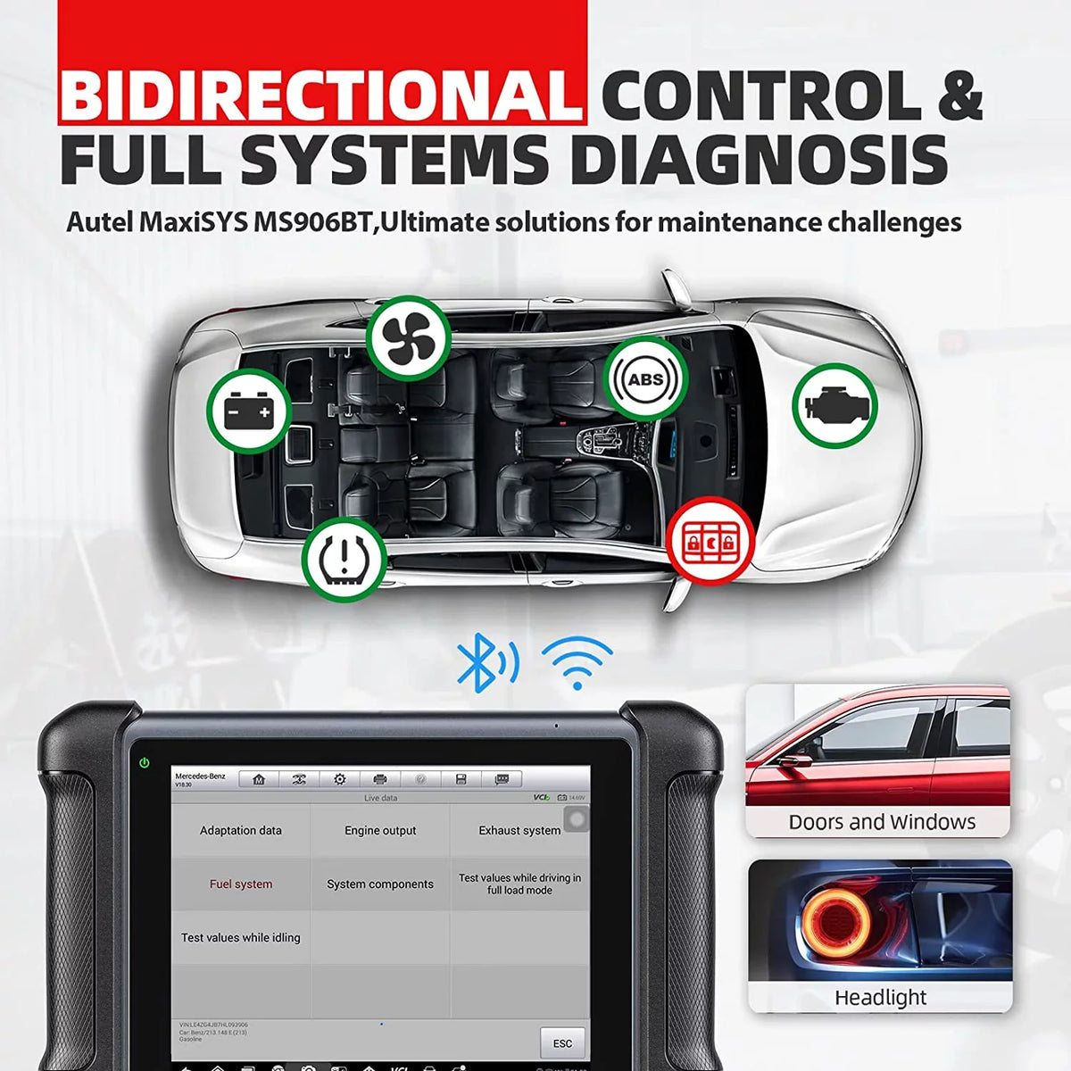 Autel MaxiSys  Car Diagnostic Scan Tool Bi-Directional Control, 36+ Services Same as  Pro/  Pro/