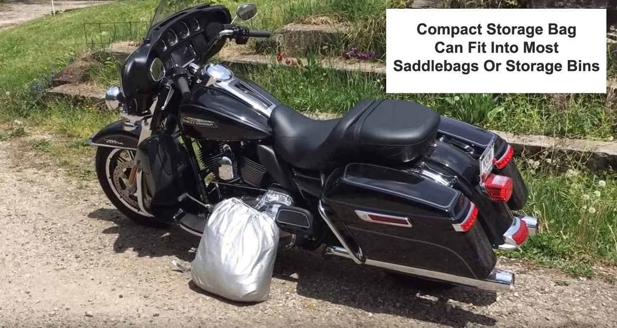 Weatherproof Motorcycle Cover Compatible With 2017 Moto Guzzi  Ii Stone Abs Grigio Intenso - Outdoor & Indoor - Protect From Rain Water, Snow, Sun - Securing Straps - Durable Material - Storage Bag