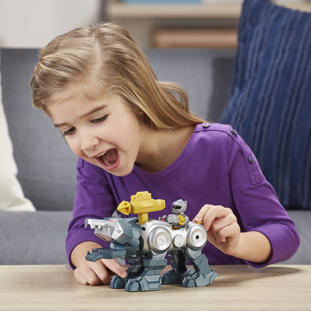 Playskool Heroes Power Rangers Silver Ranger and Wolf Zord 2-Pack Figures