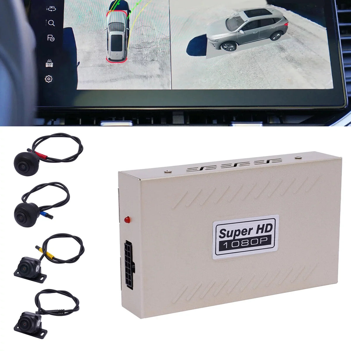 360° Bird View Panoramic System 4-camera 1080P Car  Recording Night Vision Recorder