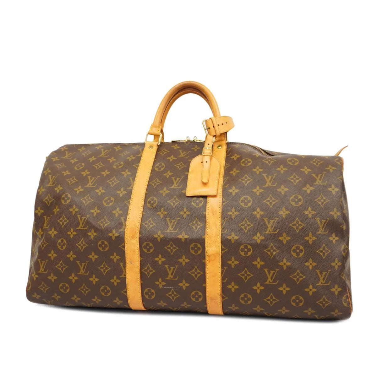 Pre-Owned Louis Vuitton Boston Bag Monogram Keepall 55  Brown Men's Women's (Good)