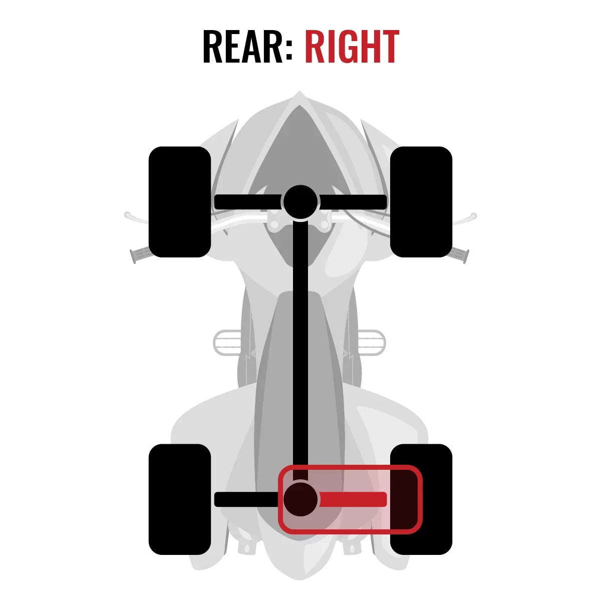 Sixity  Rear Right Axle suitable with Can-Am Outlander 1000 2015 -  4X4