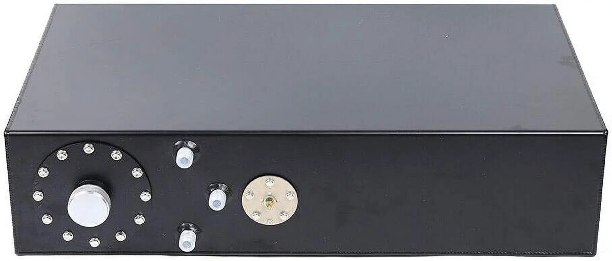 17 Gallon Automotive Replacement Fuel Tank, Universal 64L Aluminum Boat Gas Tank Fit for Street Rods/Street/Boats Full Aluminum Fuel Tank with Level Gauge Sender marine fuel tank Black