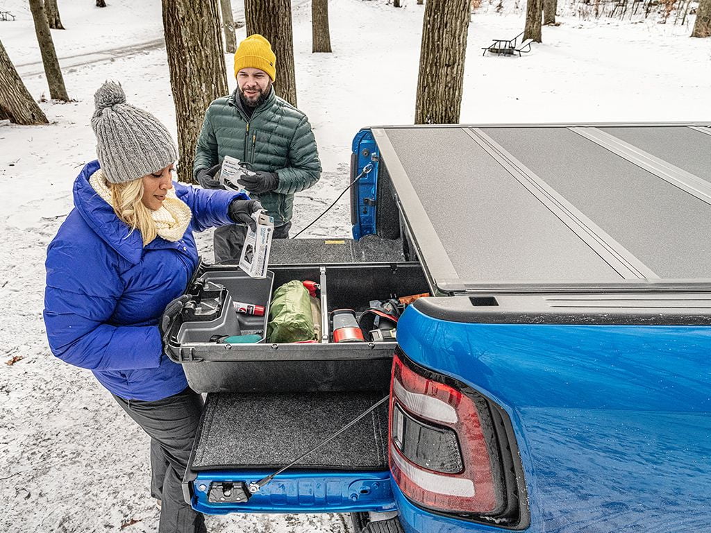 by RealTruck BAKFlip  Hard Folding Truck Bed Tonneau Cover | 448327 | Compatible with 2015 - 2020 Ford -150 6' 7" Bed (78.9")