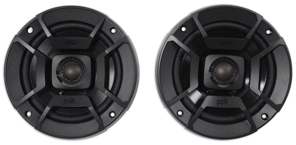 (2) Polk Audio  5.25" 600w Car Audio Marine//Motorcycle/Boat Speakers Bundle with (2) Rockville  10 Watt