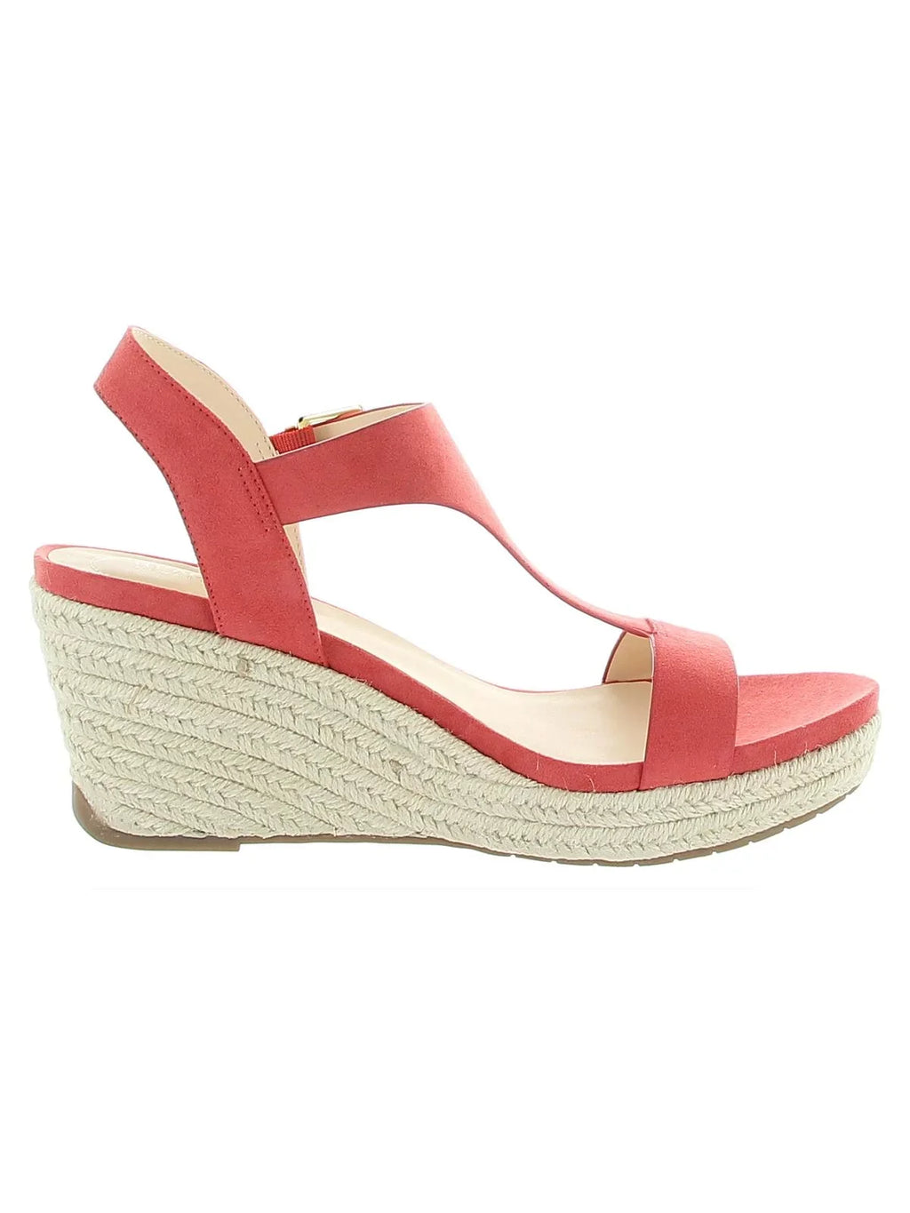 Womens Coral 0.5" Platform Padded Comfort Breathable -Strap Moisture Wicking Card Round Toe Wedge Buckle Espadrille Shoes 6.5