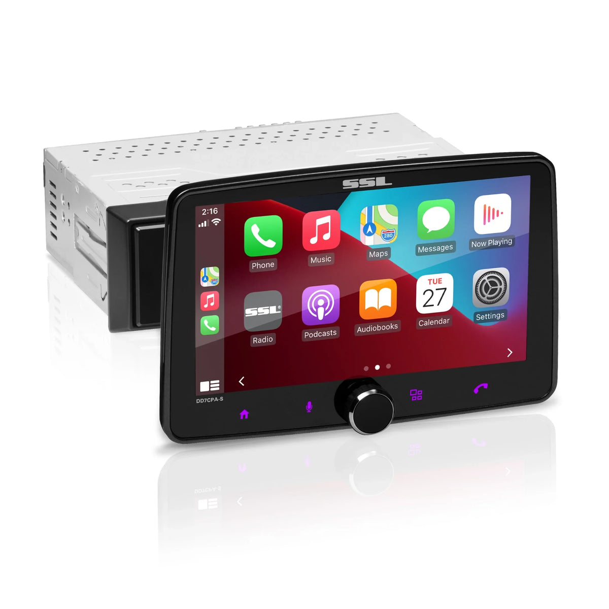 Sound Storm Laboratories - Car Audio Stereo System - Apple CarPlay, Android Auto, Single Din with 7 Inch Touchscreen, Bluetooth Audio & Calling Head Unit, No  Player, Radio Receiver