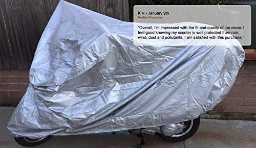 Weatherproof Motorcycle Cover Compatible With 2017 Moto Guzzi  Ii Stone Abs Grigio Intenso - Outdoor & Indoor - Protect From Rain Water, Snow, Sun - Securing Straps - Durable Material - Storage Bag