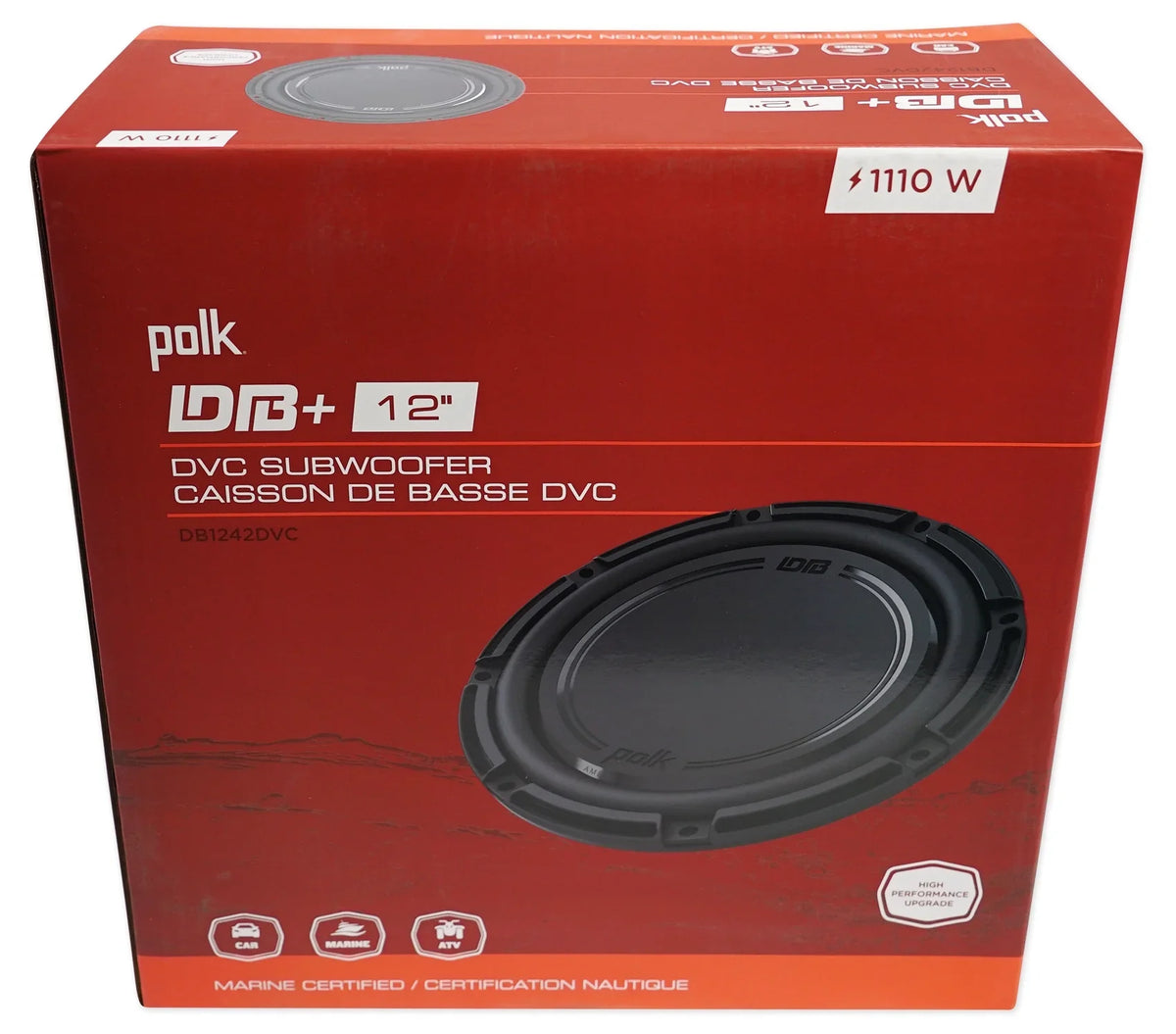 (2) Polk Audio  12” 2220 Watt Car Subwoofers+Sealed Sub Box Enclosure