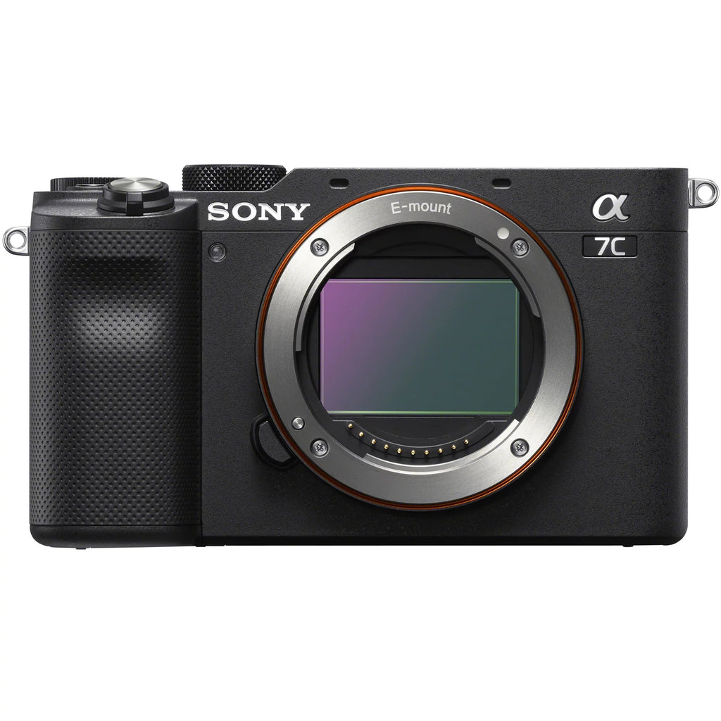 Sony a7C Mirrorless Full Frame Camera Body with Sony  50mm .8 Full-frame Lens  Black / Bundle with Deco Gear Photography Backpack Case , Software and Accessories