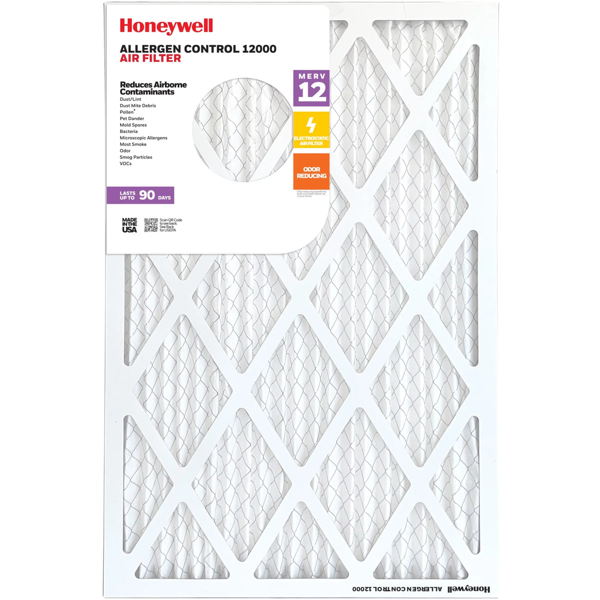 Honeywell 20x30x1  12 Pleated  Furnace Air Filter -12 Pack