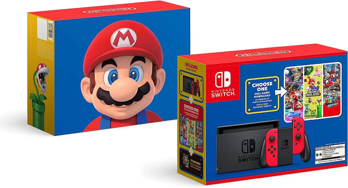 Restored Nintendo  Switch Mario Choose One Bundle (Refurbished)