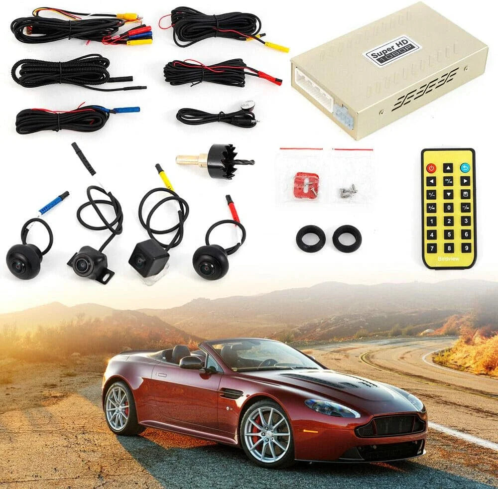 Car 360 Bird View Surround System  Record Backup Camera parking monitoring