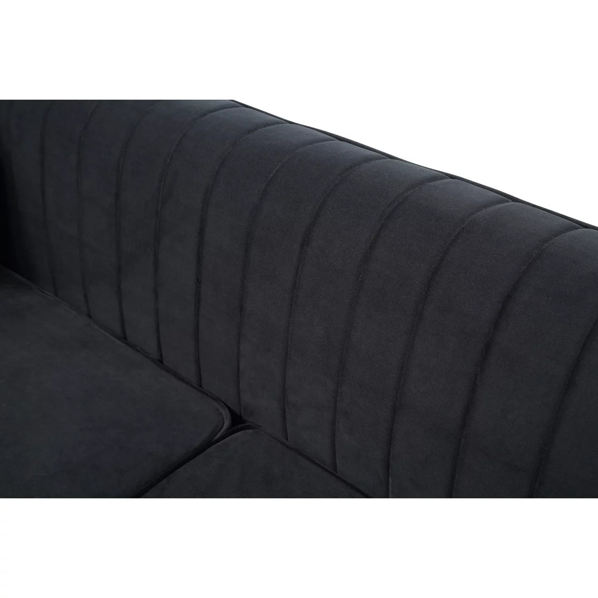 Homestock Southwestern Style - Sofa ( 2 Boxes ) , Black