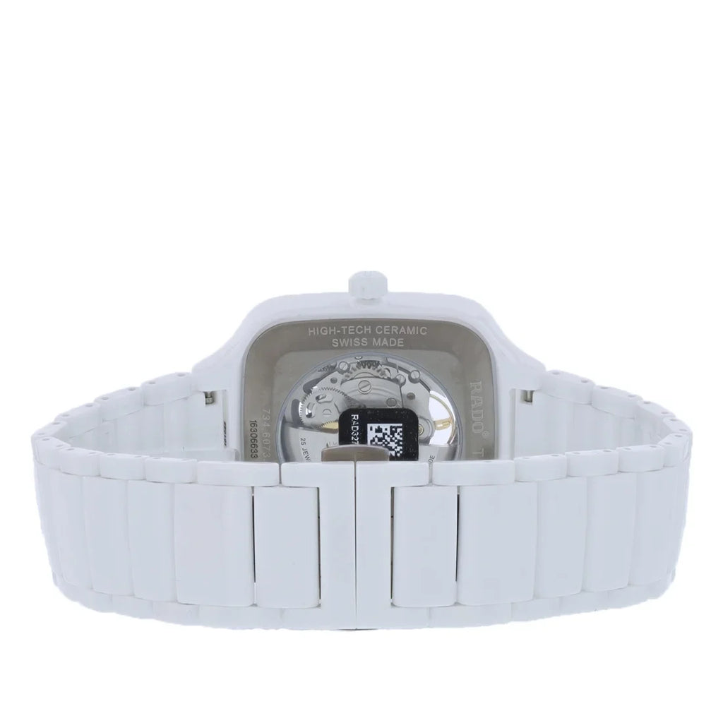 Pre-Owned Rado True Square Unisex White Ceramic Swiss Automatic Watch