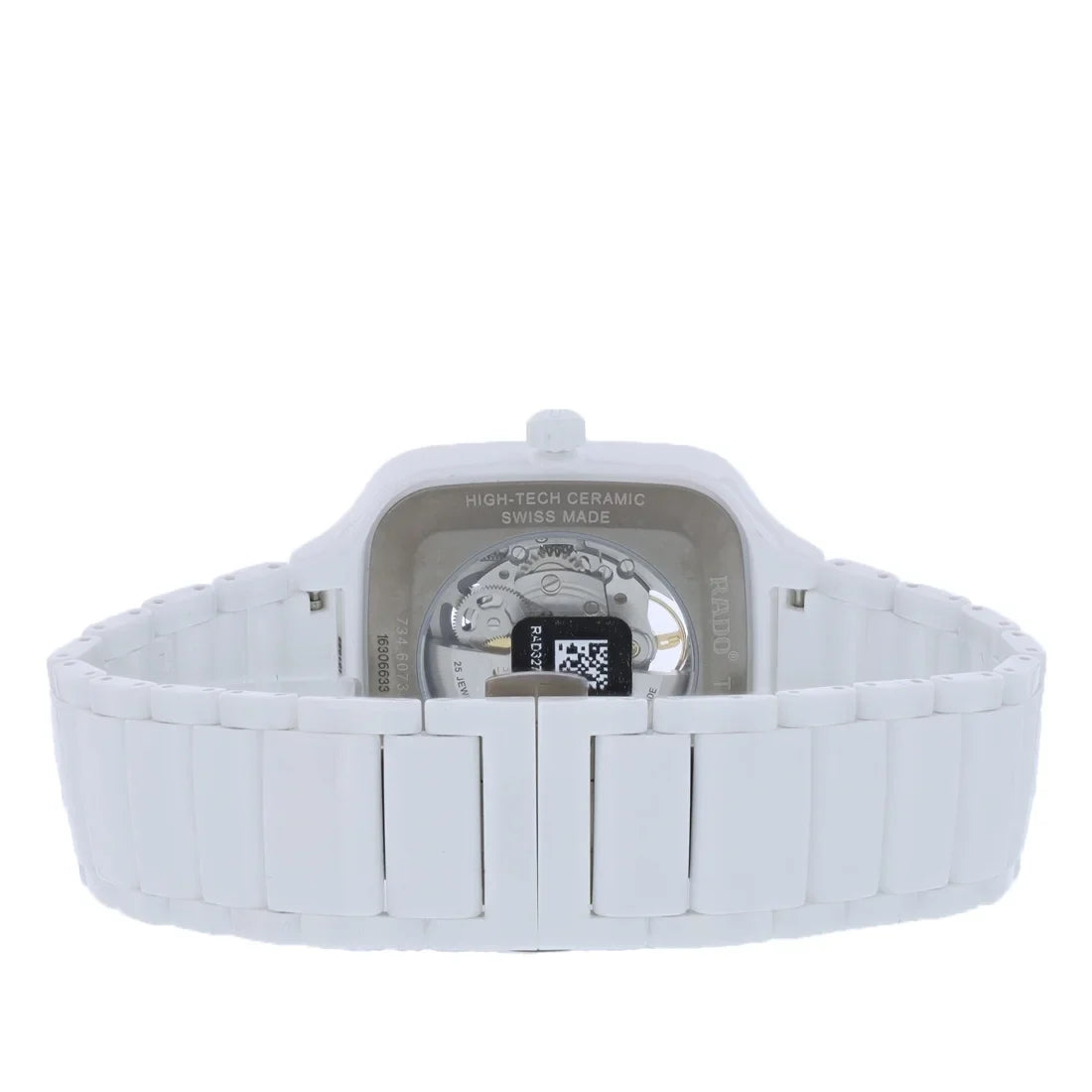 Pre-Owned Rado True Square Unisex White Ceramic Swiss Automatic Watch
