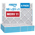 Aerostar 16 3/8 x 21 1/2 x 1  11 Pleated Air Filter,  Furnace Air Filter, 6 Pack
