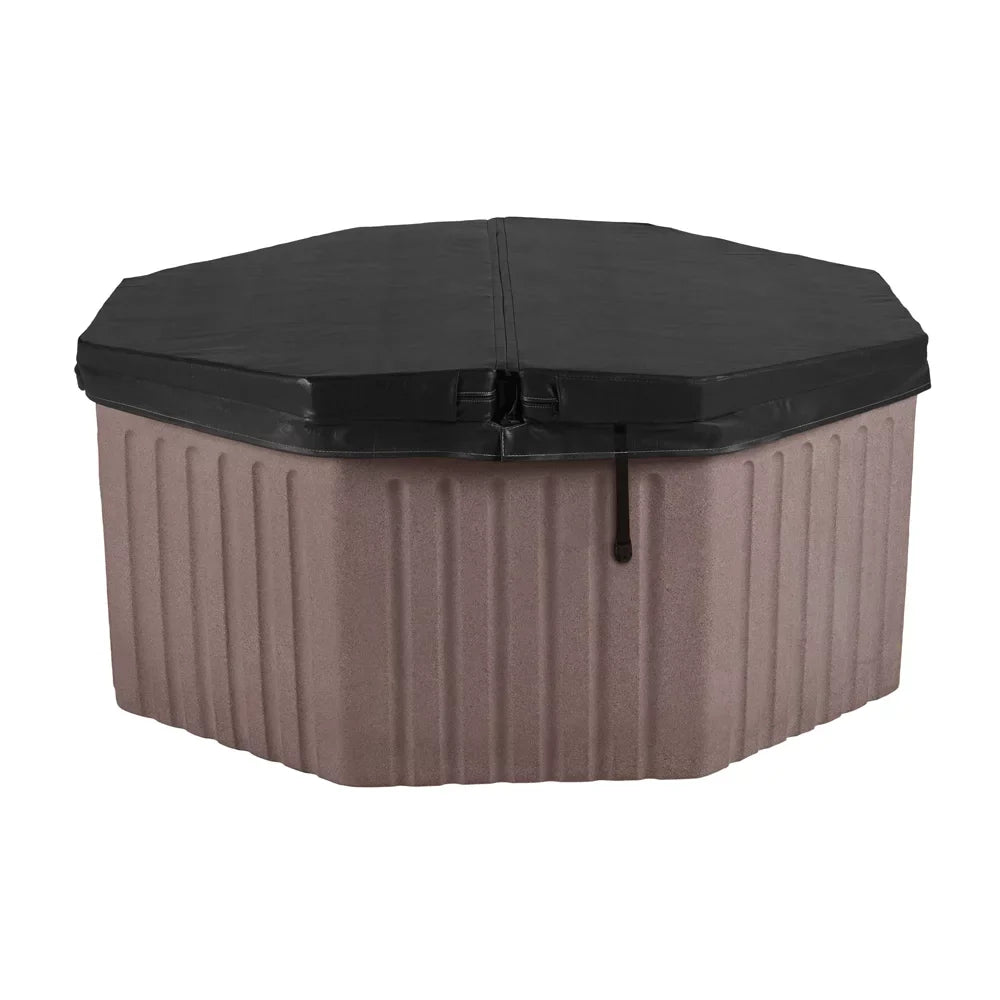 Aqualife Lagoon 8 Seater Hot Tub Spa with 20 Jets,  lighting & Tub Cover, Millstone Brown
