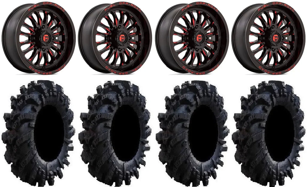 Fuel  18" Wheels Red 36" Intimidator Tires Polaris   1000 /   / Ranger  900/1000