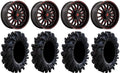 Fuel  18" Wheels Red 36" Intimidator Tires Polaris   1000 /   / Ranger  900/1000