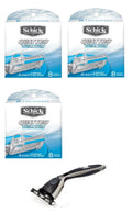 Compatible Razor +  Schick Quattro Titanium Refill, 8 Ct (3 Pack)