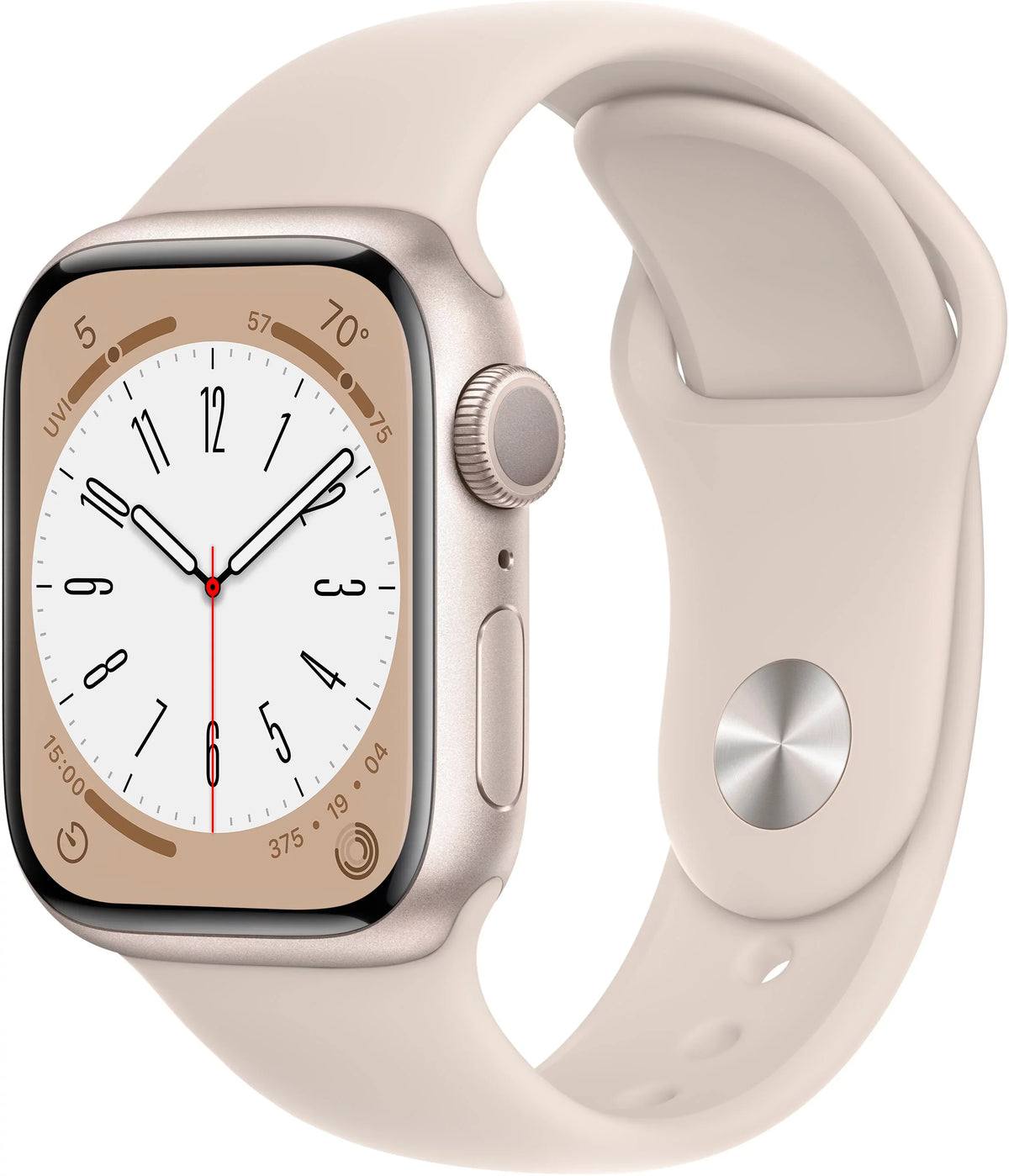 Restored Apple Watch Gen 8 Series 8 41mm Starlight Aluminum - Starlight Sport Band 3K762LL/ (Refurbished)