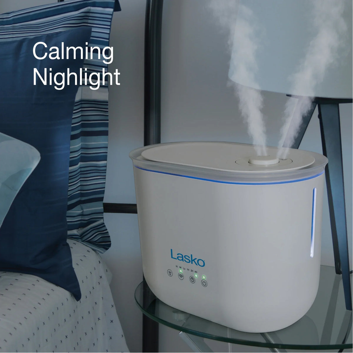 Lasko 0.92 Gallon, 18-Hour Cool Mist Ultrasonic Humidifier with Timer, 370 Sq. ft.,
